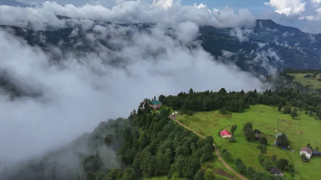 Trabzon'un Gizemli Yaylalarında Sis Büyüledi