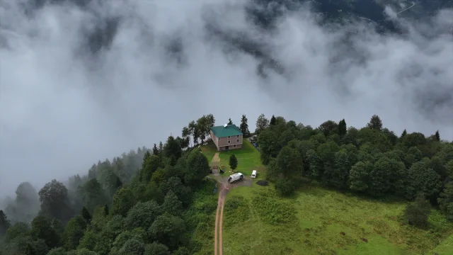 Trabzon'un Gizemli Yaylalarında Sis Büyüledi