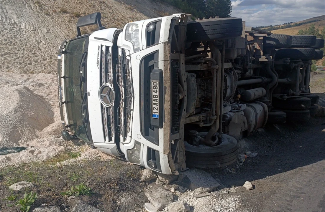 Kars'ta Hayvan Yüklü Kamyon Devrildi: 55 Koyun Telef Oldu