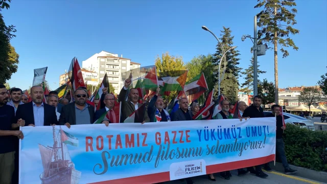 Çorum'da Dikkat Çeken Filistin Yürüyüşü Umudu Yeşertti