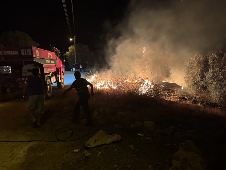 Fethiye'deki Zeytinlik Yangını Kontrol Altında: Ekiplerin Yoğun Mesaisi