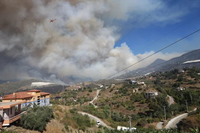 Antalya Alanya'da Tehlike Büyüyor: Orman Yangını Hız Kesmeden Devam Ediyor