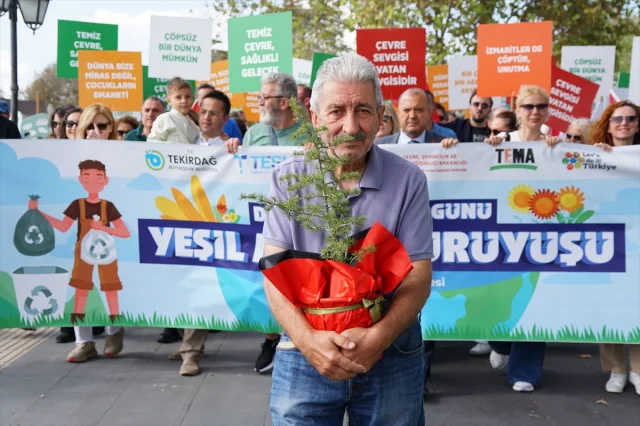 Tekirdağ'da Yeşil Miras Yürüyüşü Rüzgarı