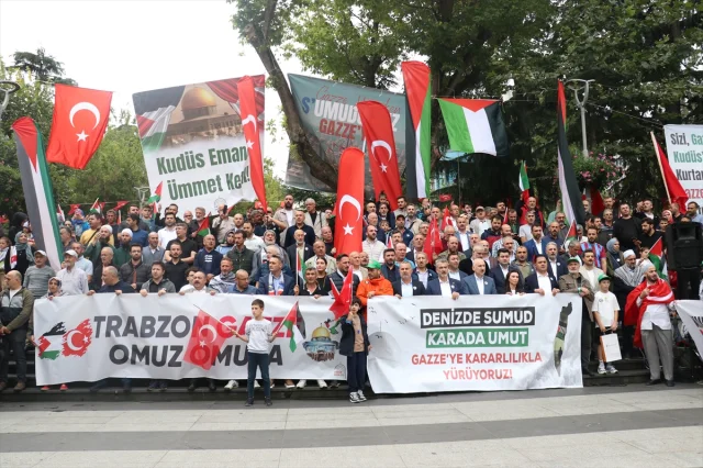 Trabzon'da Yürekleri Isıtan Gazze Yürüyüşü