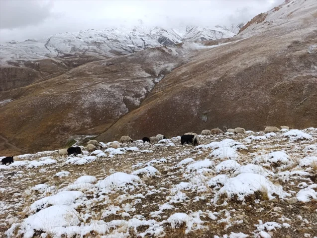 Van'da Kar Manzaraları: Yüksek Kesimlere Erken Kış Geldi