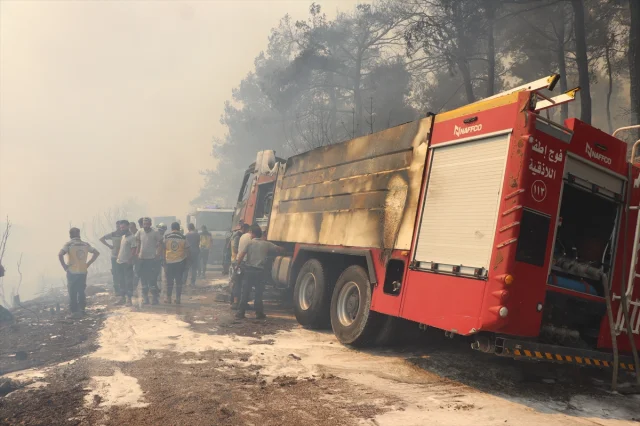 Lazkiye Ormanlarında Alarm Durumu: Yangına Müdahale Edenler Tehlikede