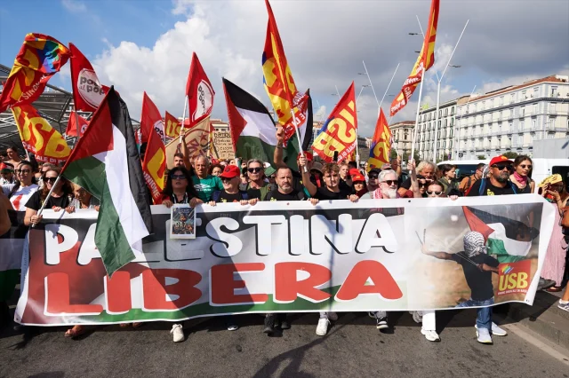 İtalya'dan Gazze İçin Tüm Ülkede Hayat Durma Noktasında