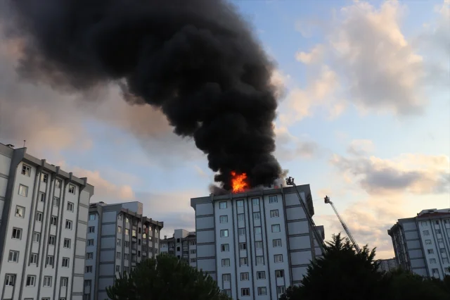 Ordu'da 8 Katlı Binada Korkutan Yangın