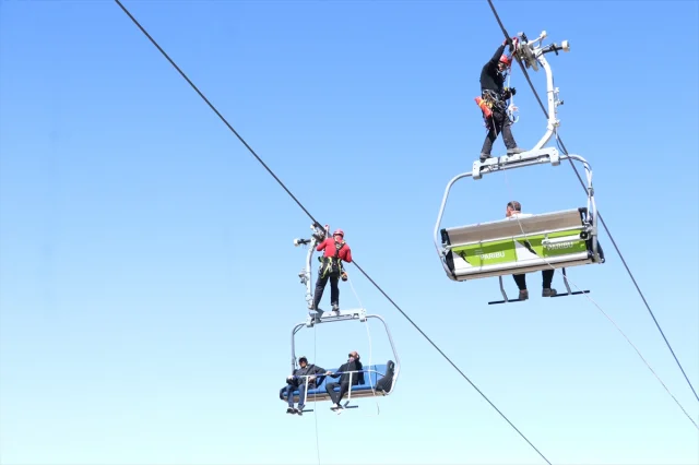 Erciyes Dağı'nda Tatbikatlar Yeni Sezon Öncesi Tamamlanıyor