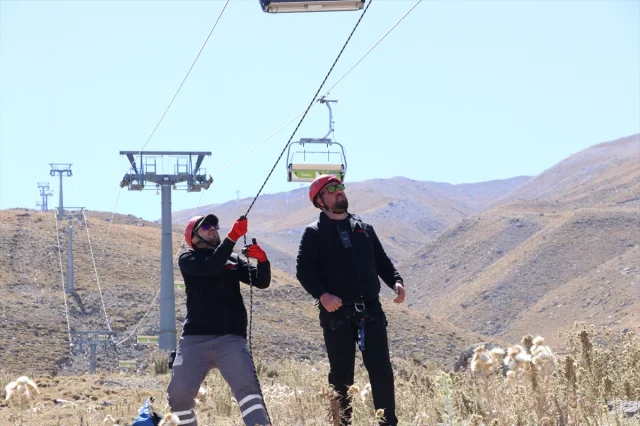 Erciyes Dağı'nda Tatbikatlar Yeni Sezon Öncesi Tamamlanıyor