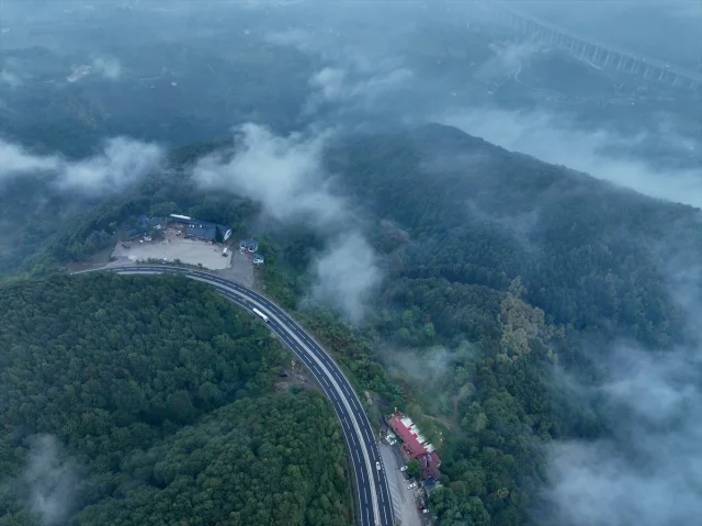 Bolu Dağı'nda Sis ve Sağanak Sürücüleri Zorladı