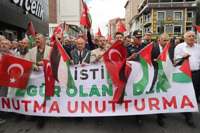 Nevşehir'de Gazze İçin Anlamlı Destek Yürüyüşü