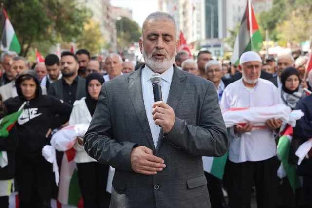 Nevşehir'de Gazze İçin Anlamlı Destek Yürüyüşü