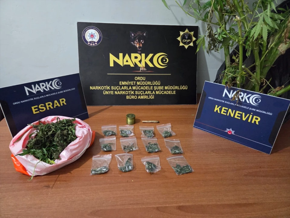 Ordu'nun Ünye İlçesinde Büyük Uyuşturucu Operasyonu