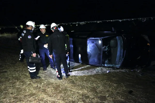Kars'ta Köy Yolunda Kaza Genişliyor Zor Anlar