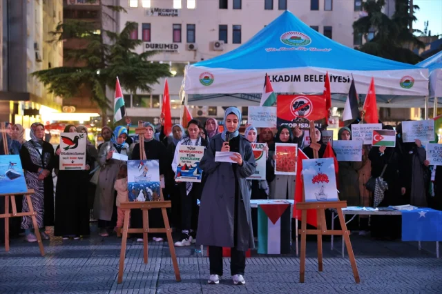 Samsun'da İsrail'e Tepki: Küresel Sumud Filosu'na Destek Yağdı