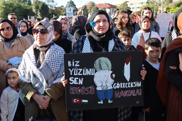 Erzincan Filistin'e Ses Verdi: İsrail'in Saldırıları Protesto Edildi