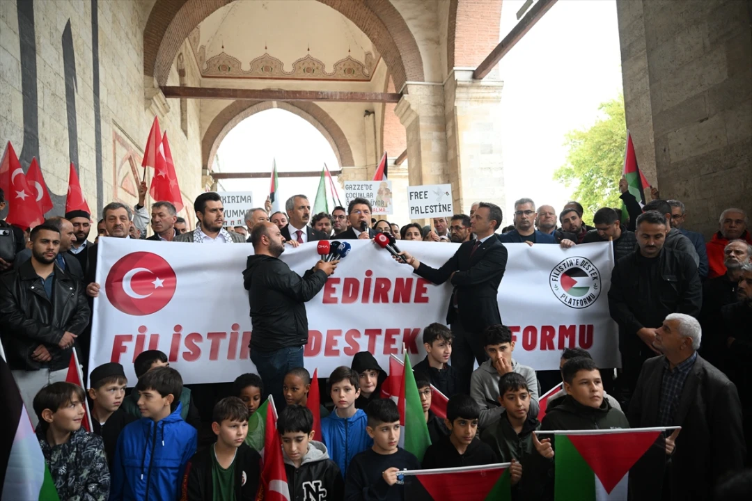 Edirne'de İsrail Protestosu: Adalet Bakanı Tunç'tan Sert Tepki