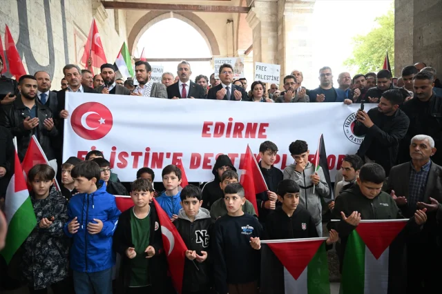 Edirne'de İsrail Protestosu: Adalet Bakanı Tunç'tan Sert Tepki