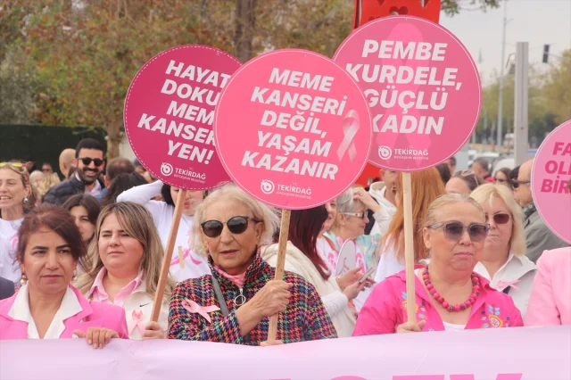 Tekirdağ'da Meme Kanseri İçin Anlamlı Yürüyüş: Pembe Festival