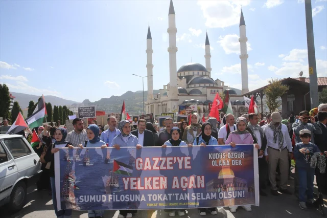 Tokat'ta Filistin'e Emsalsiz Destek: Sumud Filosu İçin Yürüyüş
