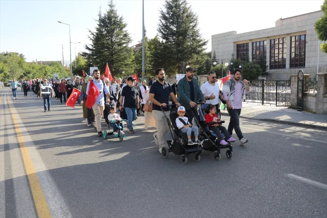 Kayseri'de sağlık çalışanlarından Gazze için güçlü tepki