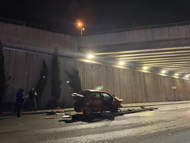 Ankara'da Tüyler Ürperten Kaza: Otomobil Köprüden Uçtu