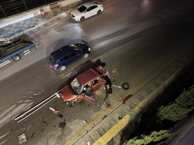 Ankara'da Tüyler Ürperten Kaza: Otomobil Köprüden Uçtu