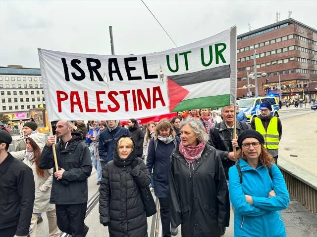 Stockholm'de İsrail'in Gazze Filo Saldırısına Protesto