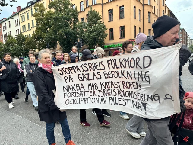 Stockholm'de İsrail'in Gazze Filo Saldırısına Protesto