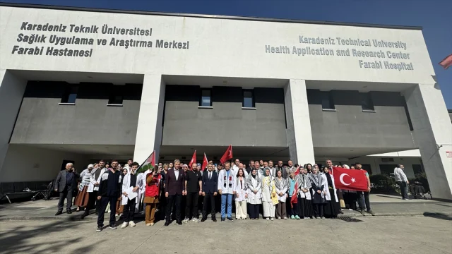 Gümüşhane ve Trabzon'da Filistin'e Destek Yürüyüşleri: Öğrencilerden Anlamlı Mesajlar