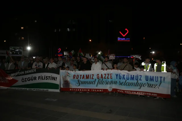 Diyarbakır'da Gazze İçin Yükselen Sesler İsrail'e Tepki Gösteriyor