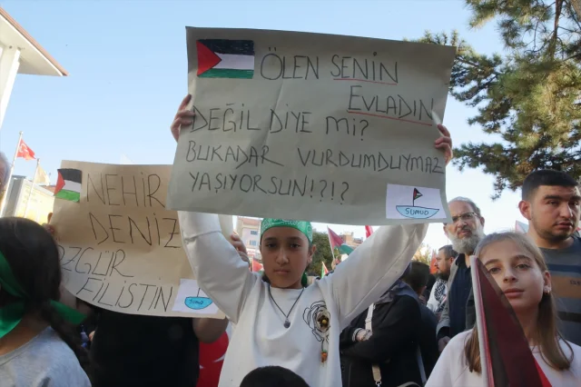 Çorum'da Filistin İçin Sesler Yükseldi: Etkinlikte Neler Yaşandı