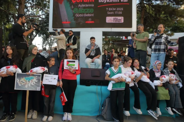 Çorum'da Filistin İçin Sesler Yükseldi: Etkinlikte Neler Yaşandı