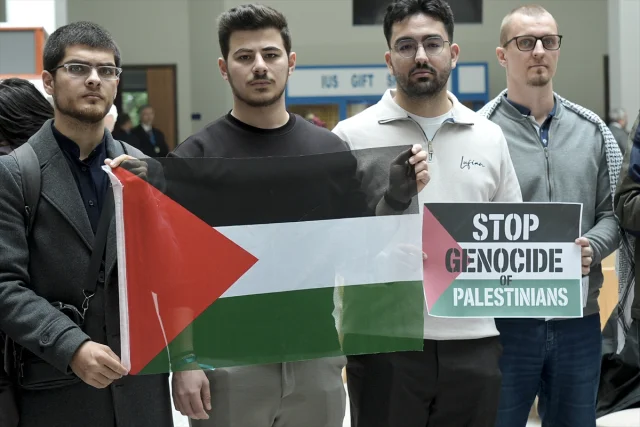 Bosna Hersek'teki öğrencilerden Gazze için ses getiren destek