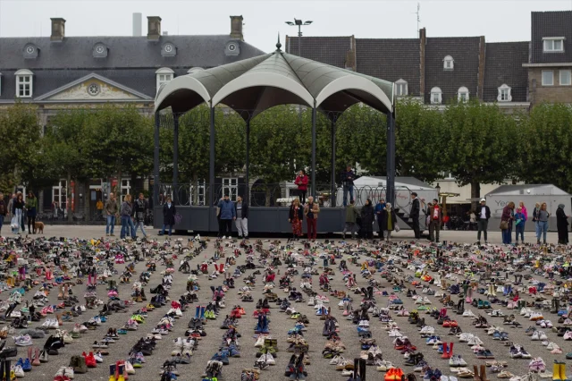 Hollanda'da Filistinli Çocuklar ve Gazetecilere Duygusal Anma