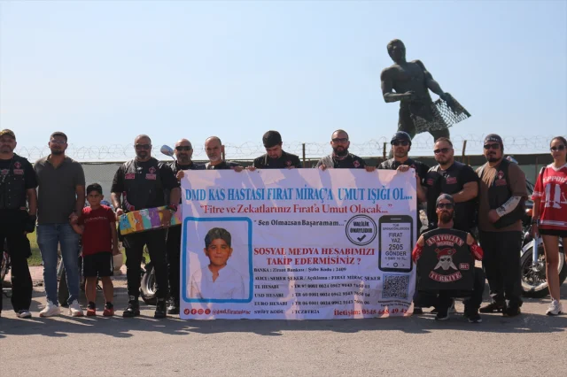 Hatay'da Duygu Dolu Etkinlik: Motosikletliler DMD Hastası Çocuk İçin Bir Araya Geldi
