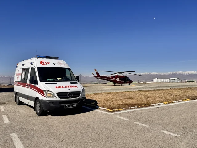 Erzurum'da Helikopter Destekli Heyecanlı Kurtarma Operasyonu
