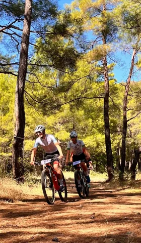 Marmaris'te Dağ Bisikleti Heyecanı Nefes Kesti