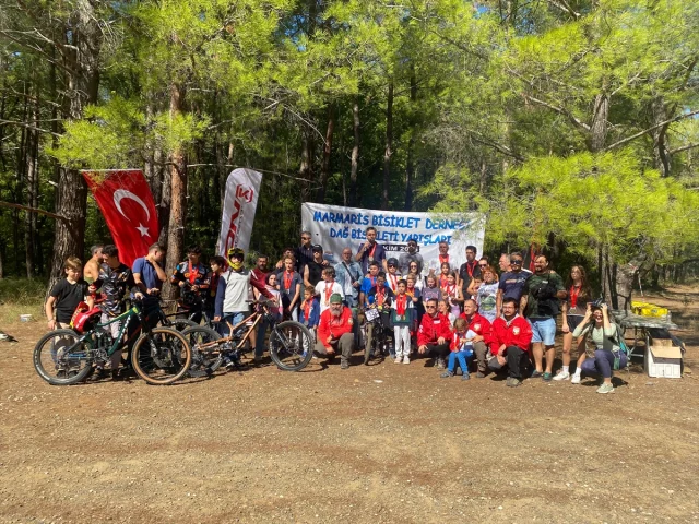 Marmaris'te Dağ Bisikleti Heyecanı Nefes Kesti