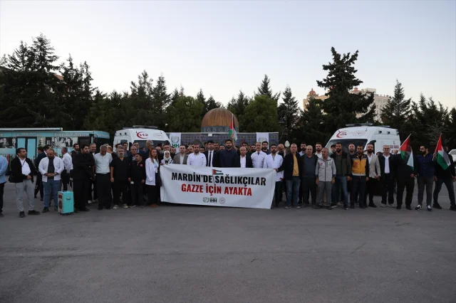 Mardin'de Gazze İçin Sağlıkçılardan Dikkat Çeken Destek