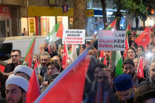 Kırklareli'nde Gazze'ye Yürekten Destek Yürüyüşü Gerçekleşti
