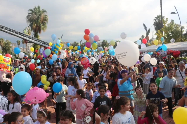 Hatay'da Küçük Tamer Talha'nın Mucizevi Zaferi İçin Balonlar Gökyüzüne Uçtu