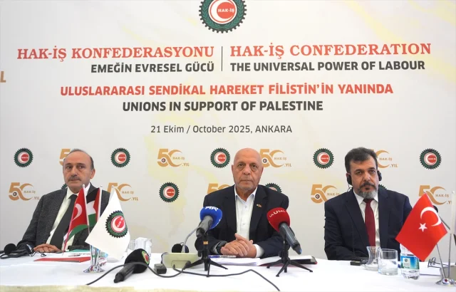 HAK-İŞ'in Filistin'e Destek Programı Uluslararası Sendikaları Buluşturdu