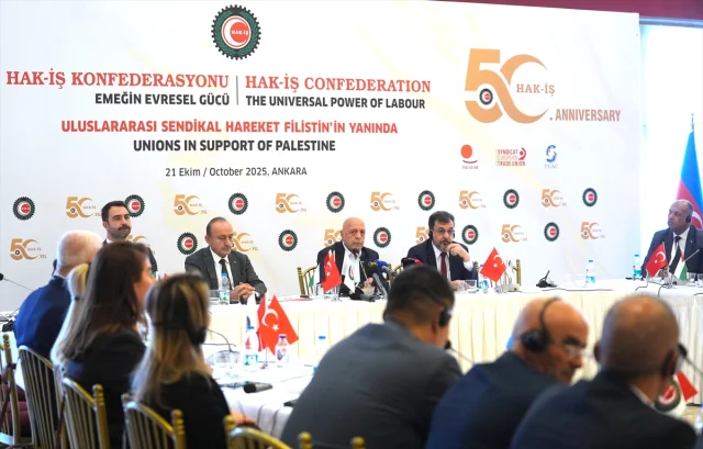 HAK-İŞ'in Filistin'e Destek Programı Uluslararası Sendikaları Buluşturdu