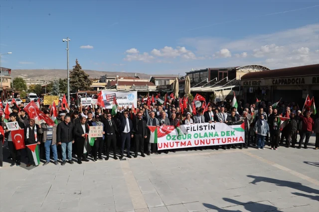 Ürgüp'te Gazze İçin Duygusal Destek Yürüyüşü Artan Katılımla Gerçekleşti