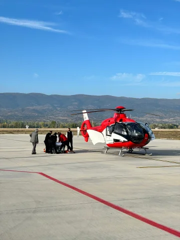 Tokat'ta Helikopter Operasyonu Yanık Hastasının Kurtuluşu
