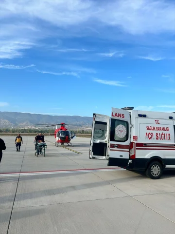 Tokat'ta Helikopter Operasyonu Yanık Hastasının Kurtuluşu
