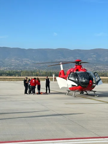 Tokat'ta Helikopter Operasyonu Yanık Hastasının Kurtuluşu