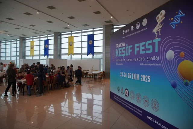 Edirne'deki Trakya Keşif Fest ile Öğrenciler Bilim ve Sanata Doyuyor